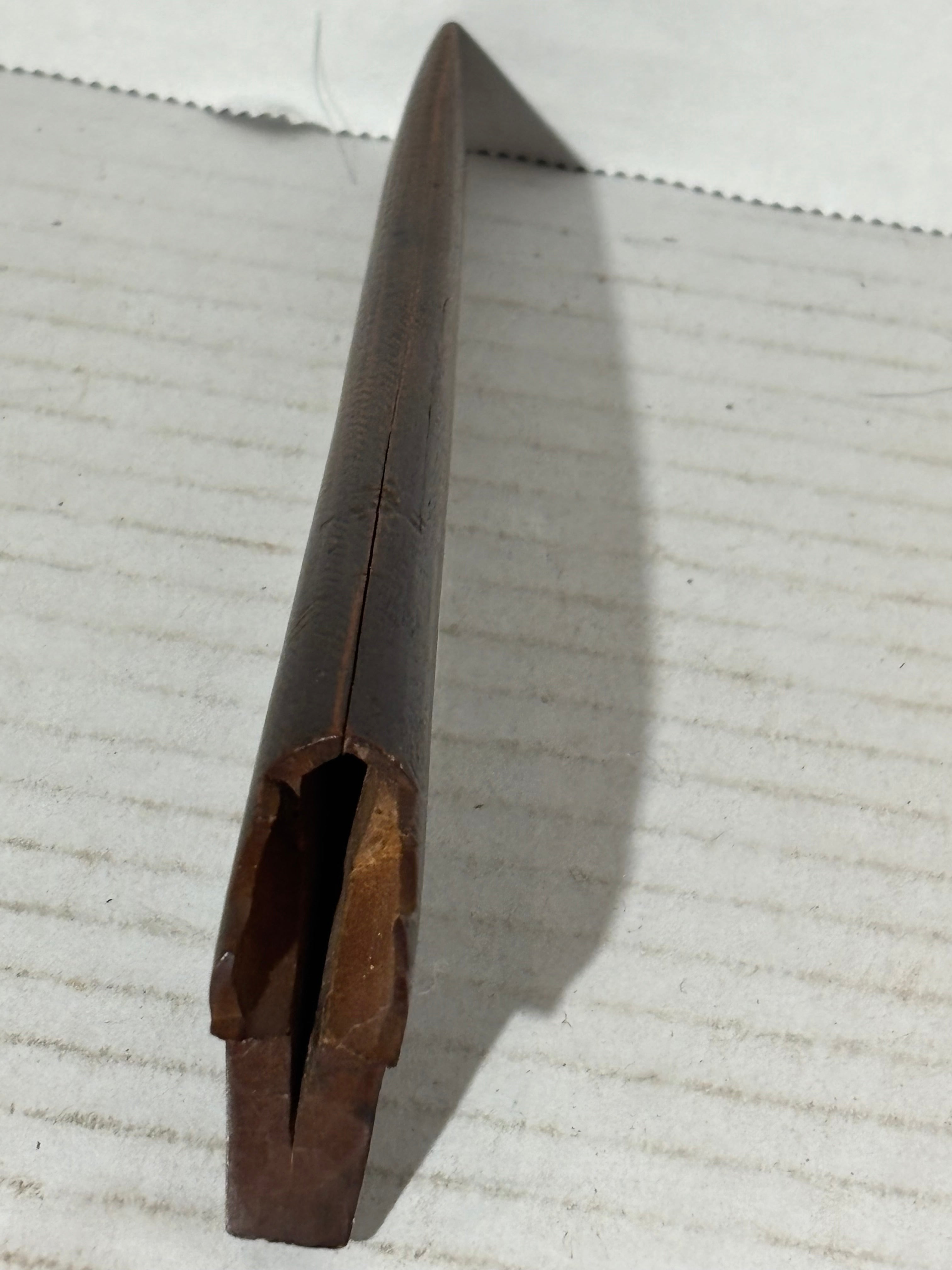 Late 19th Century Grafting Knife with Original Folk-Carved Wooden Sheath