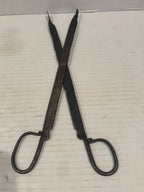 Early Pennsylvania Wrought-Iron Ember & Pipe Tongs, 18th Century