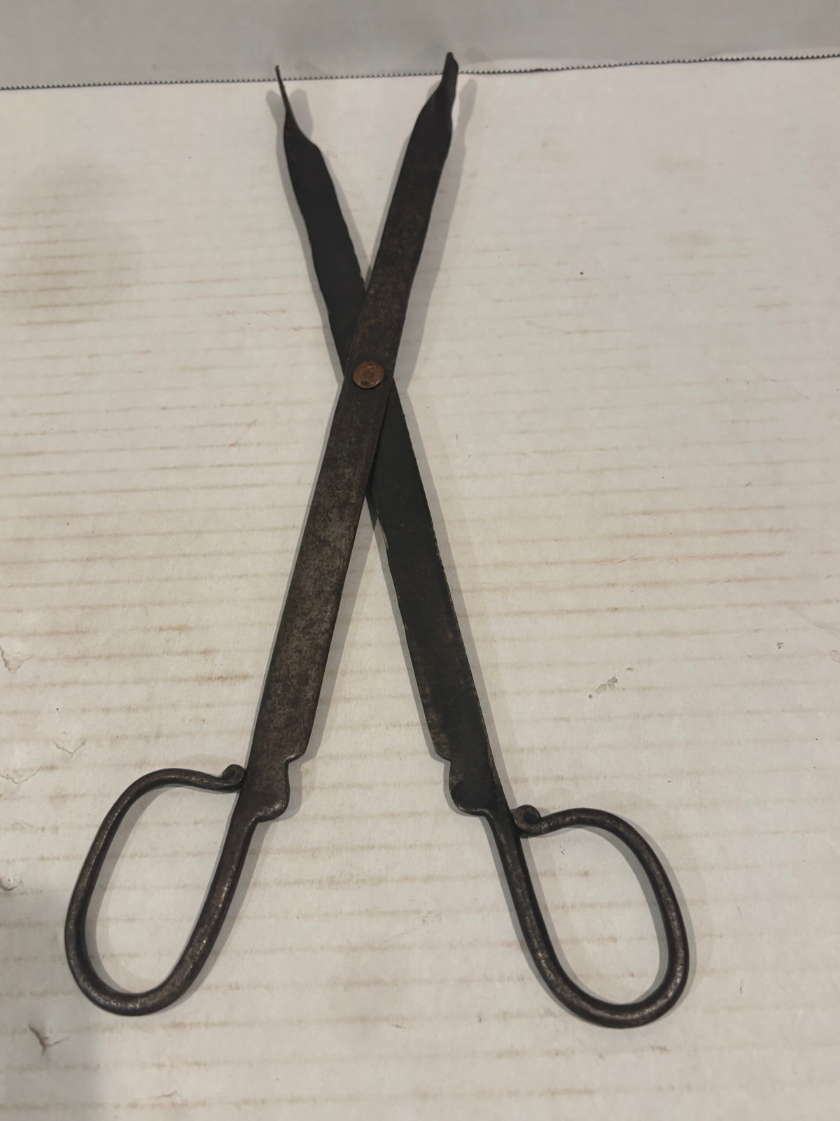 Early Pennsylvania Wrought-Iron Ember & Pipe Tongs, 18th Century