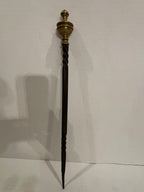 FINE EARLY WROUGHT-IRON & BRASS HEARTH POKER