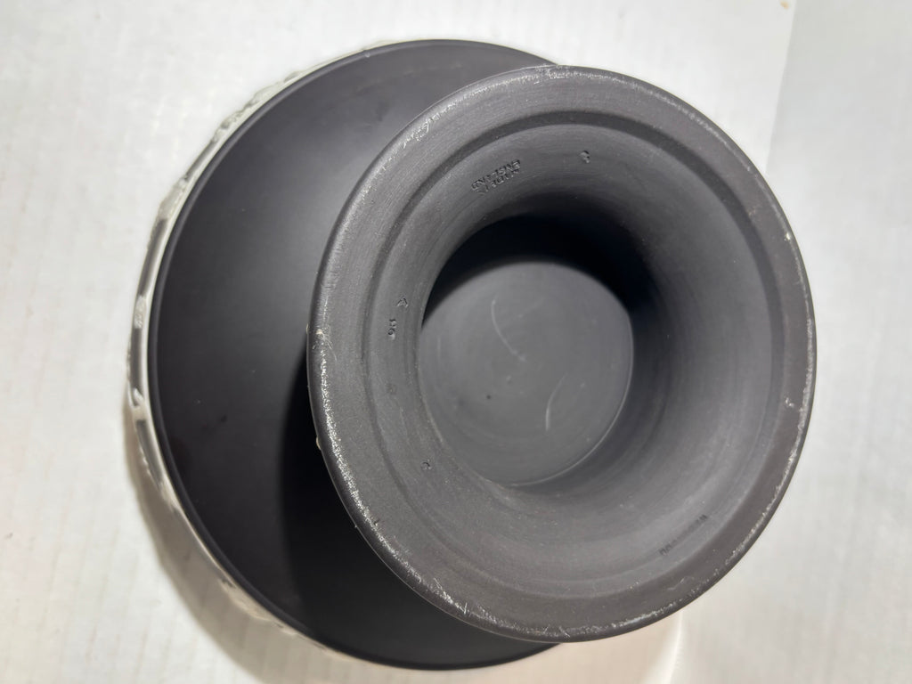 Wedgwood Black Basalt and White Jasperware Pedestal Bowl with Companion Cup England, circa 1920–1935