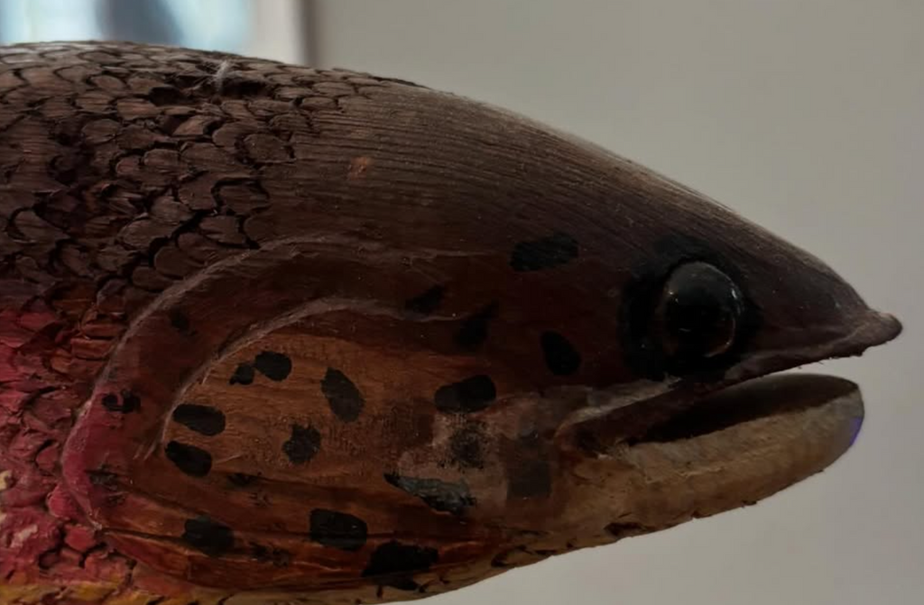 Hand-Carved Folk Art Fish Sculpture