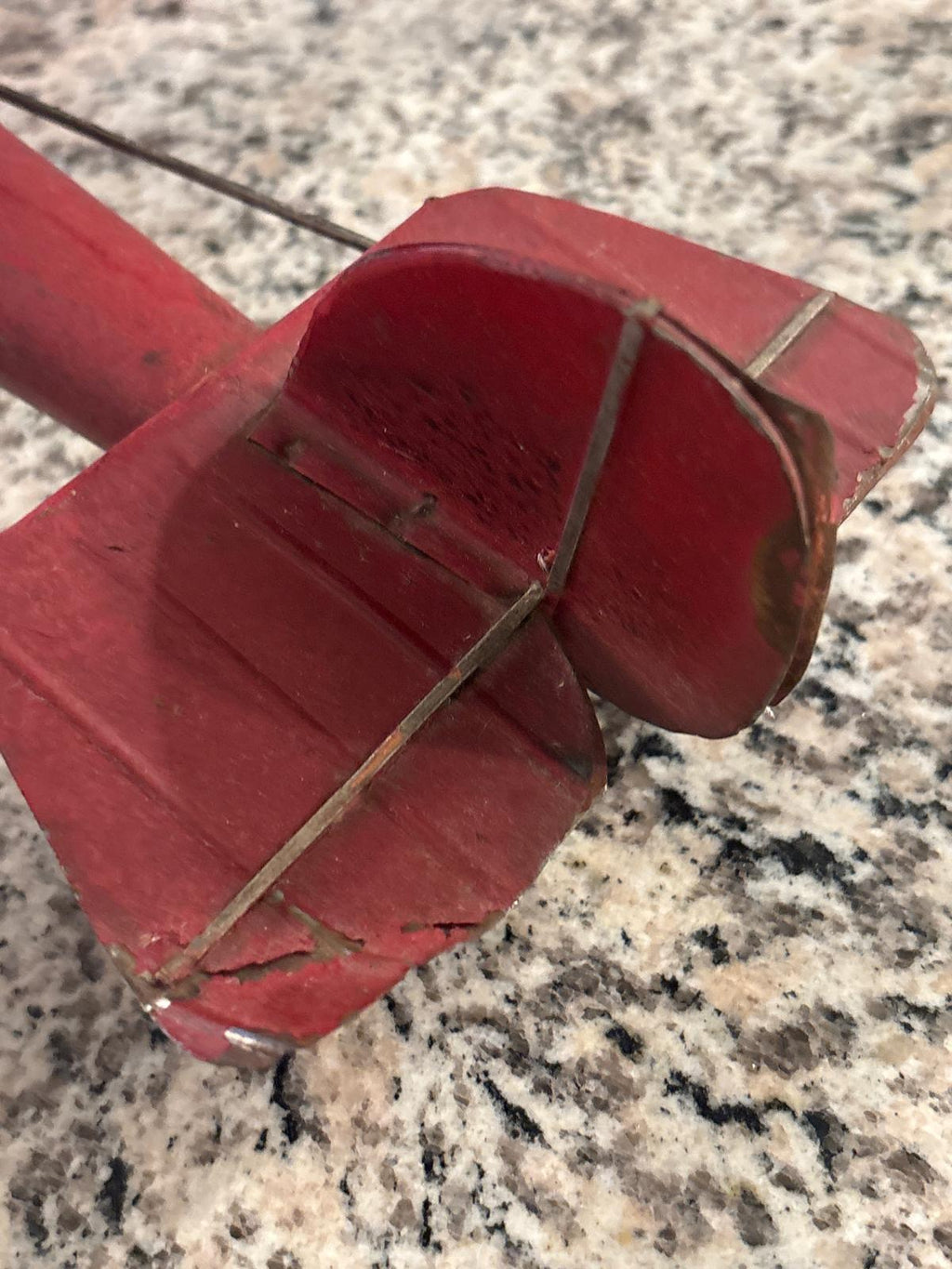 Arcade Pressed-Steel Biplane Toy