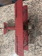 Arcade Pressed-Steel Biplane Toy