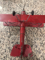 Arcade Pressed-Steel Biplane Toy