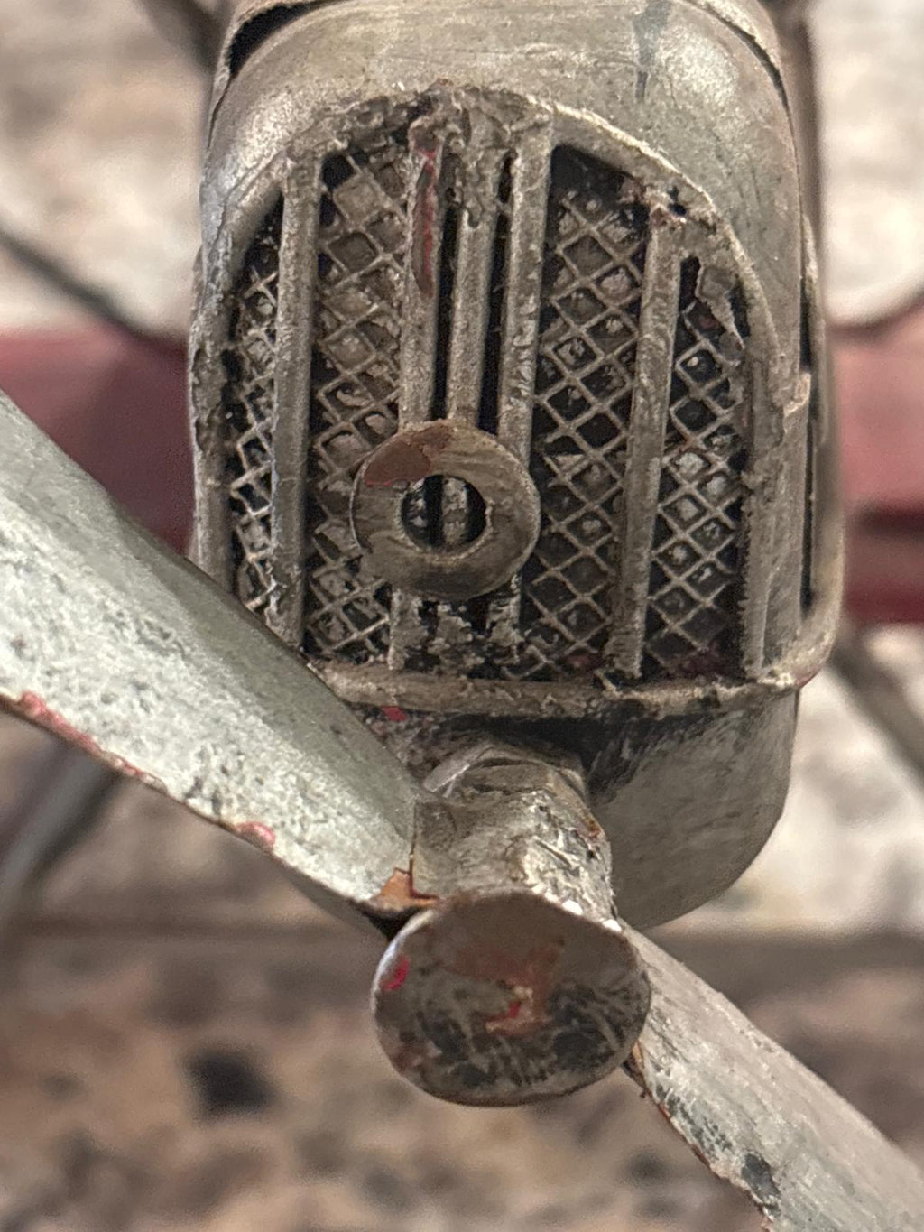 Arcade Pressed-Steel Biplane Toy