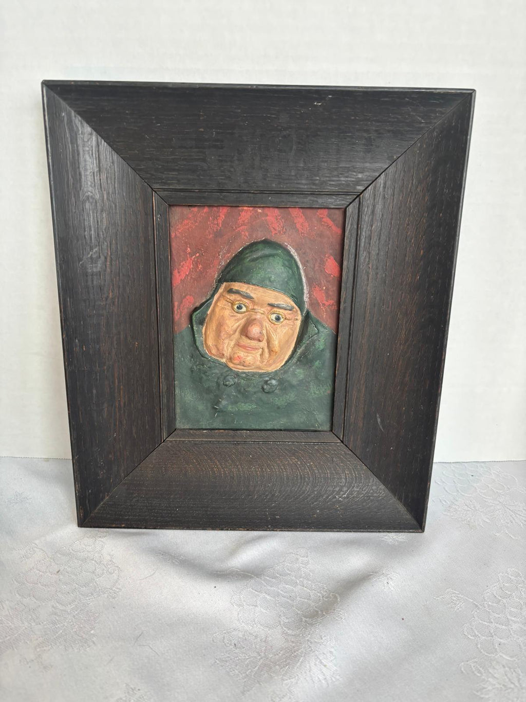 Southern German / Austrian Alpine Papier-Mâché Relief Head, Circa 1850