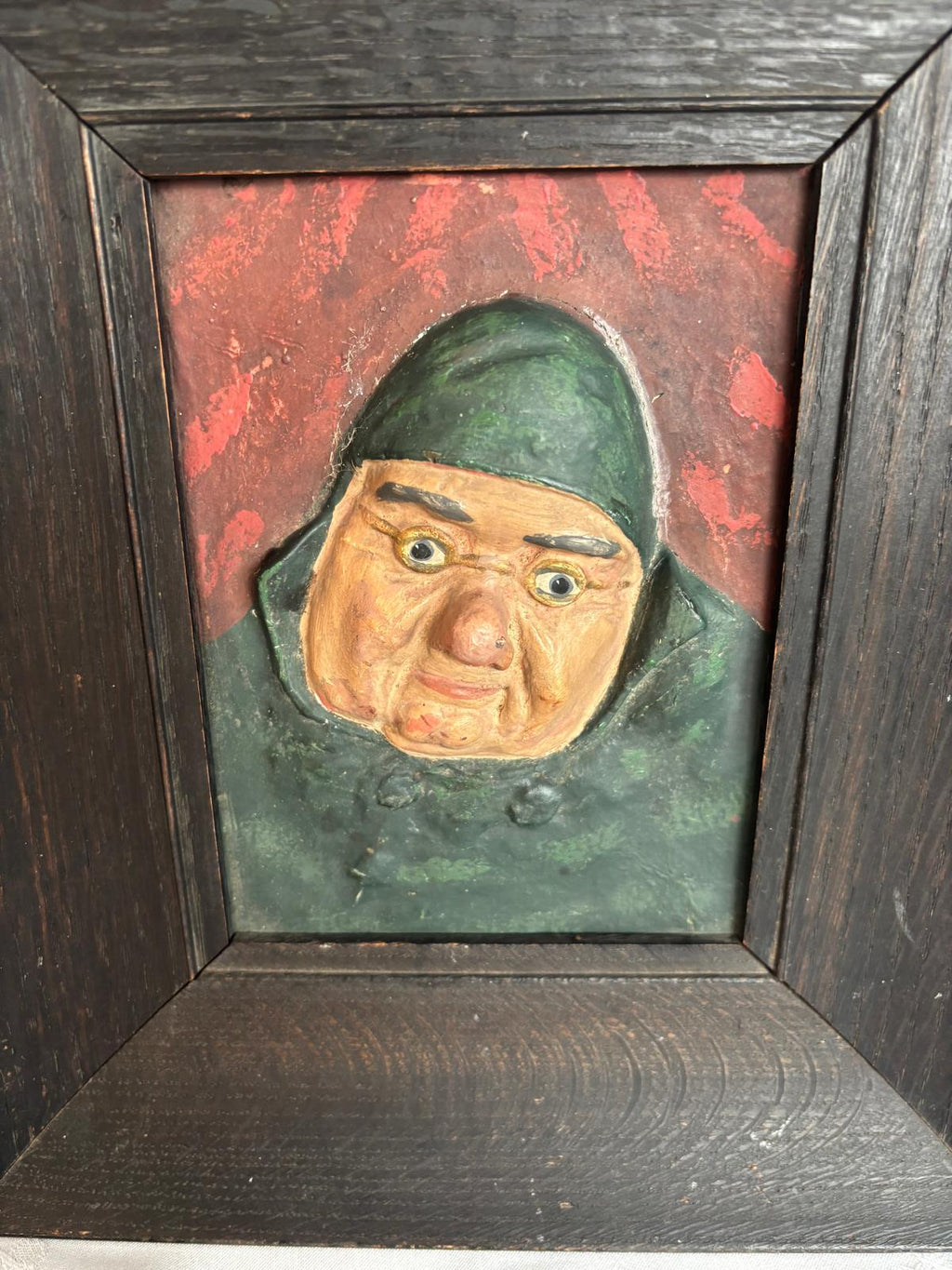 Southern German / Austrian Alpine Papier-Mâché Relief Head, Circa 1850