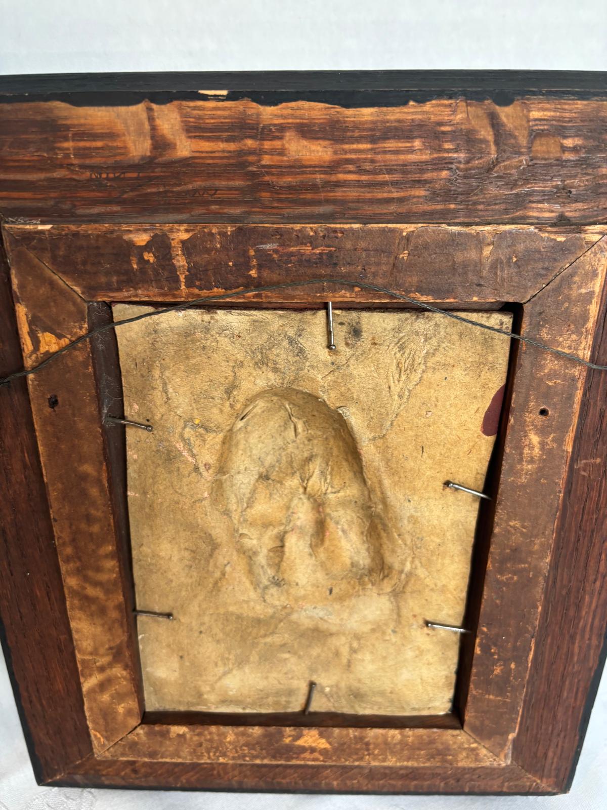Southern German / Austrian Alpine Papier-Mâché Relief Head, Circa 1850