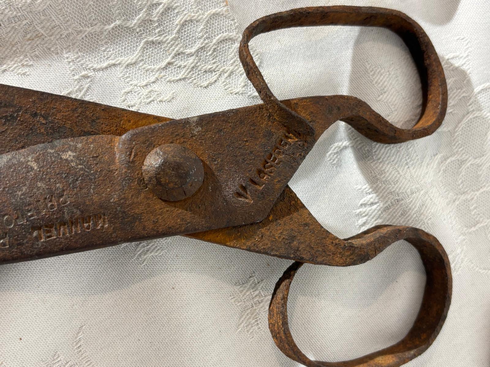 Early American Hand-Forged Iron Shears & Tongs Collection