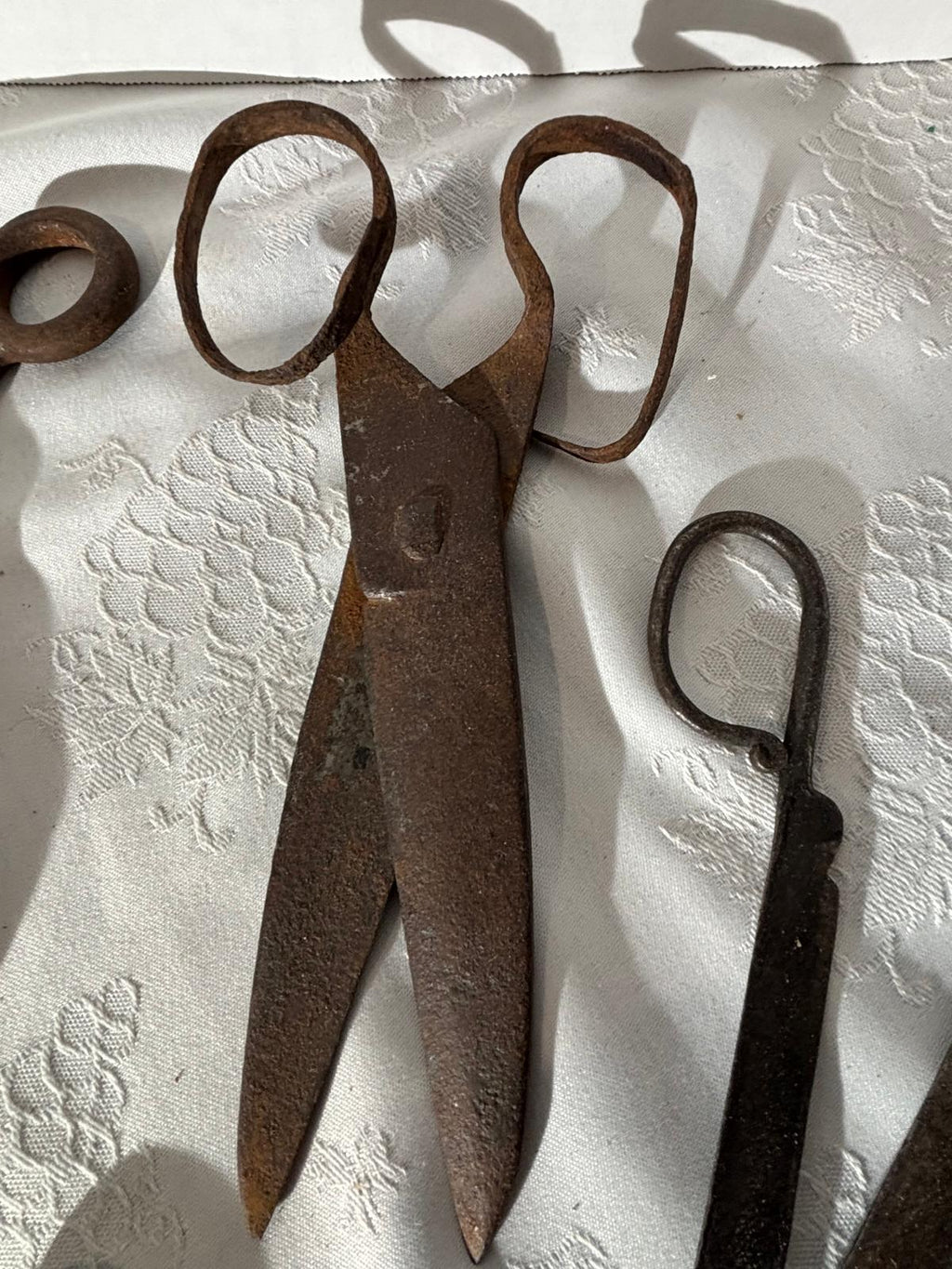 Early American Hand-Forged Iron Shears & Tongs Collection