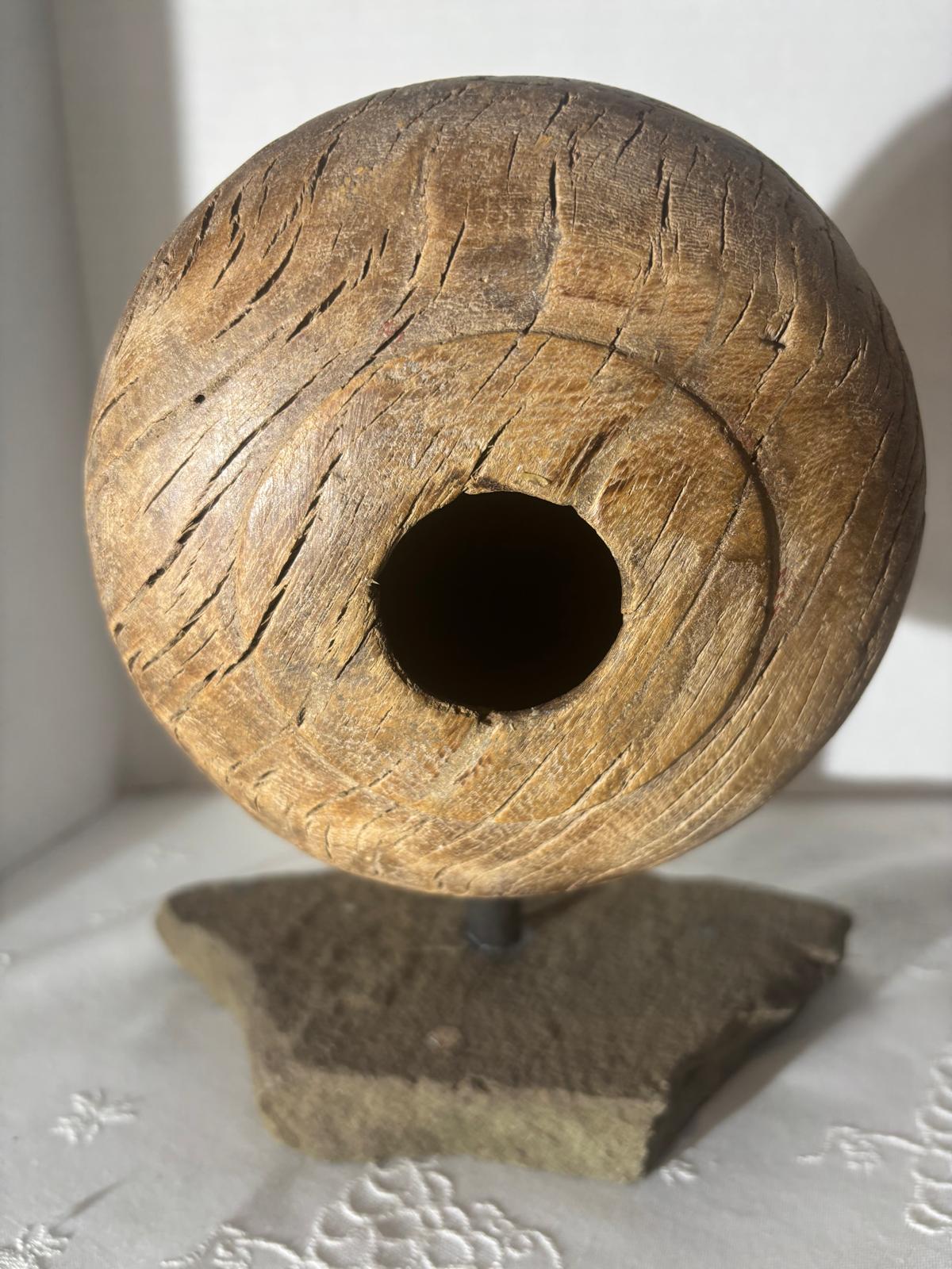 Turned Concentric Press Plate  American, likely New England or Mid-Atlantic, circa 1840–1870