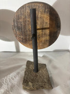Turned Concentric Press Plate  American, likely New England or Mid-Atlantic, circa 1840–1870