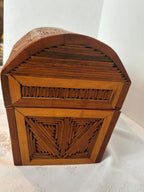 American Tramp Art Dome-Top Stickwork Box  Northeastern United States, circa 1890–1915