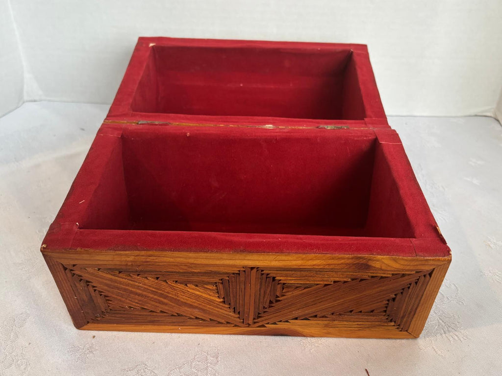 American Tramp Art Dome-Top Stickwork Box  Northeastern United States, circa 1890–1915
