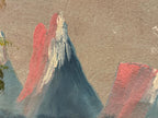 American Folk Landscape, Dated 1932 Oil on Upson Board Fiber Panel 36 x 20 inches (framed)