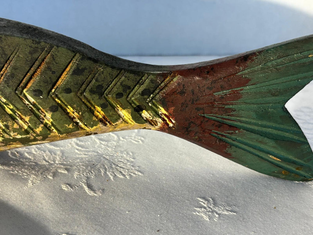 Hand-Carved American Folk Art Fish  Mid-20th Century 15 inches in length
