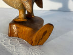 American Folk Art Carved Wooden Bird, Inscribed “Grouse” Late 19th–Early 20th Century