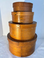 Four Graduated Bentwood Pantry Boxes from the Workshop of Thomas Annett, East Jaffrey, New Hampshire, Circa 1845–1870
