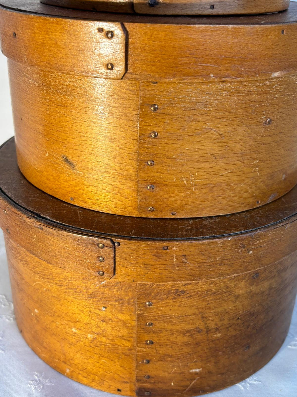Four Graduated Bentwood Pantry Boxes from the Workshop of Thomas Annett, East Jaffrey, New Hampshire, Circa 1845–1870