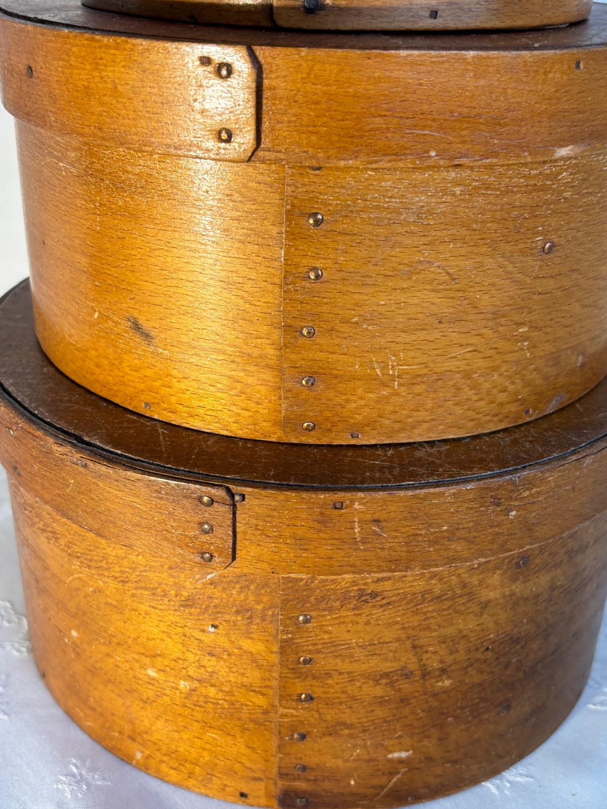 Four Graduated Bentwood Pantry Boxes from the Workshop of Thomas Annett, East Jaffrey, New Hampshire, Circa 1845–1870