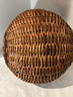 19th Century Northeastern American Handwoven Splint Gathering Basket Circa 1850–1880