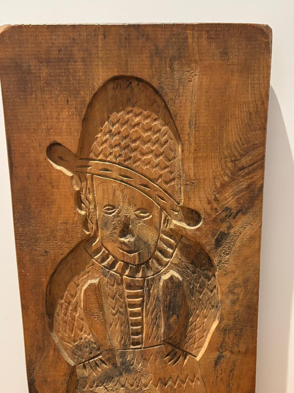 Monumental Pennsylvania German Carved Figural Cookie Board Late 19th century