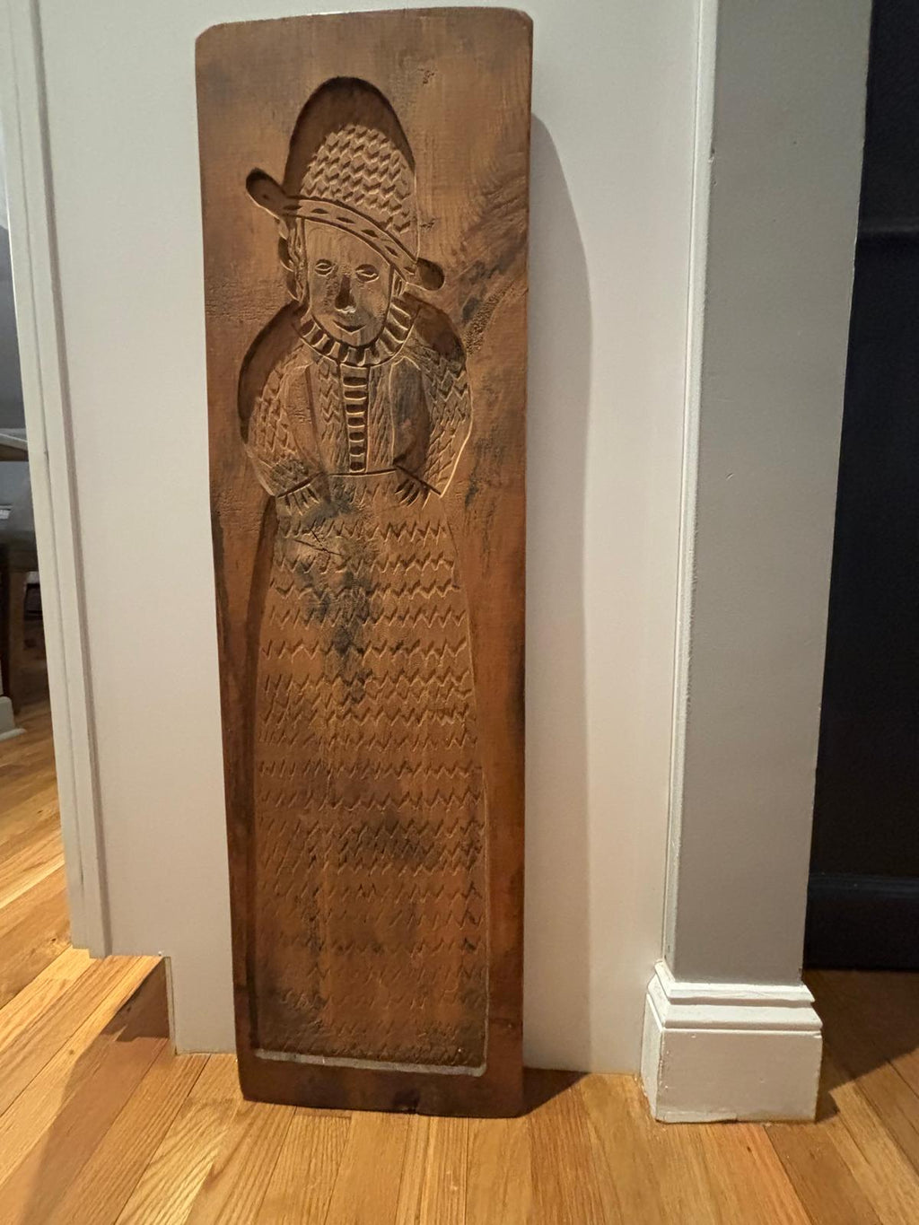 Monumental Pennsylvania German Carved Figural Cookie Board Late 19th century