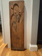 Monumental Pennsylvania German Carved Figural Cookie Board Late 19th century