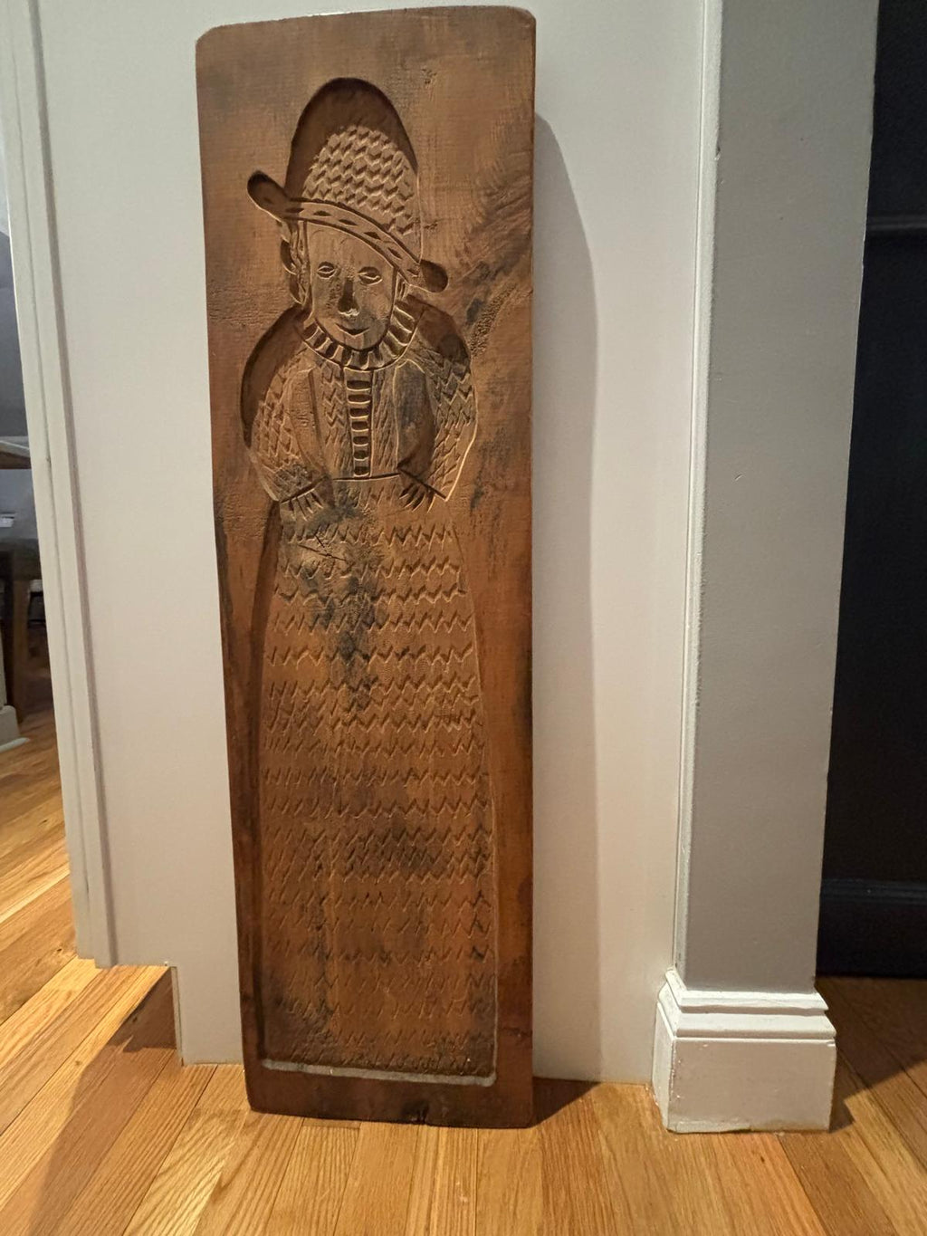 Monumental Pennsylvania German Carved Figural Cookie Board Late 19th century