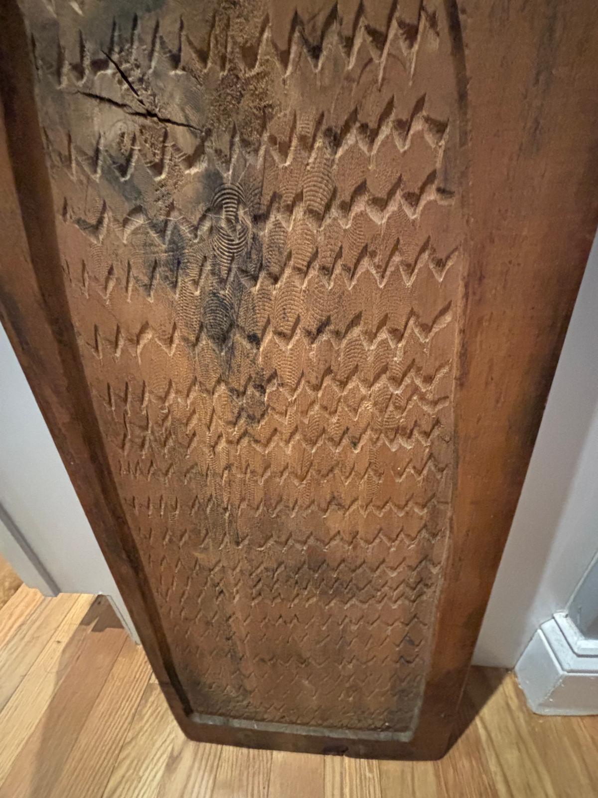Monumental Pennsylvania German Carved Figural Cookie Board Late 19th century