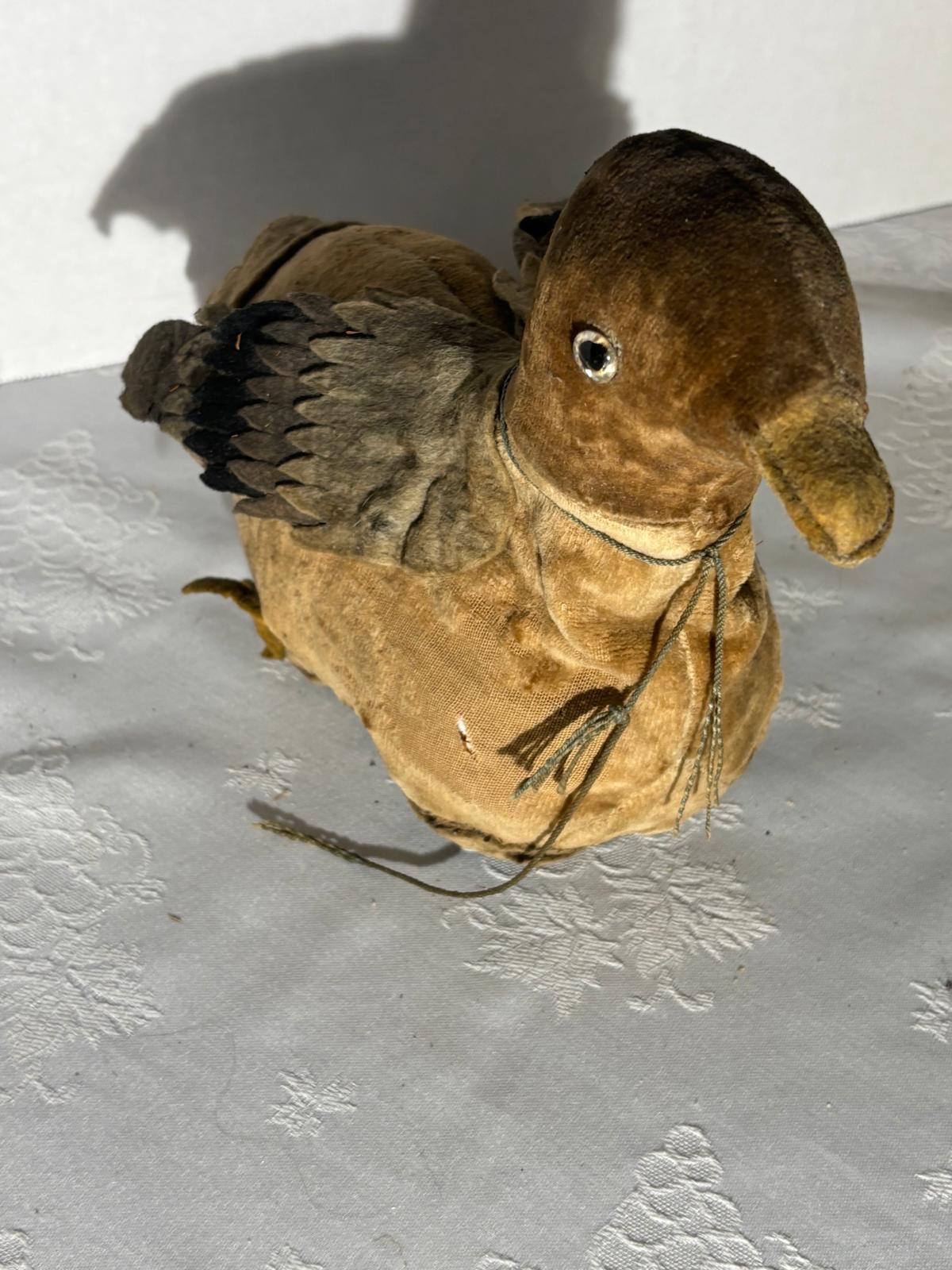 Pair of “Flippity Flop” Velveteen Mechanical Pull Toy Ducks  American, Circa 1915–1925