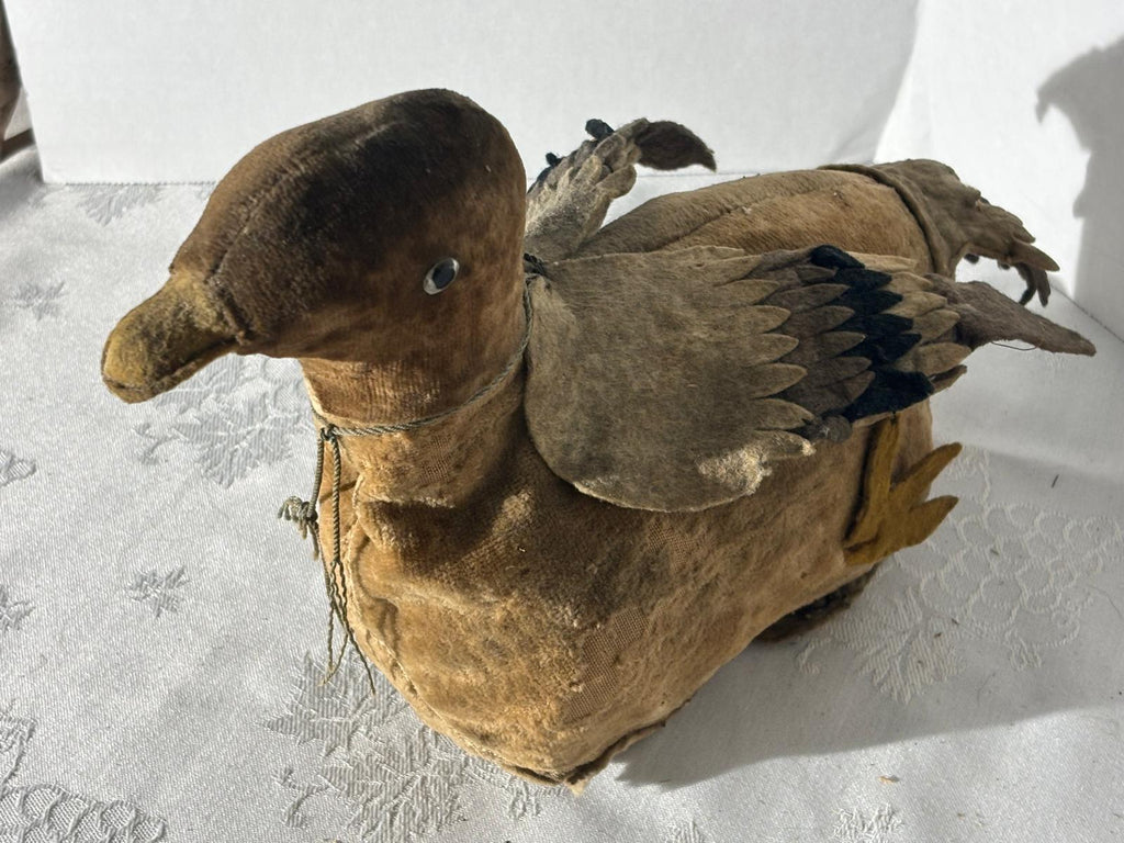 Pair of “Flippity Flop” Velveteen Mechanical Pull Toy Ducks  American, Circa 1915–1925