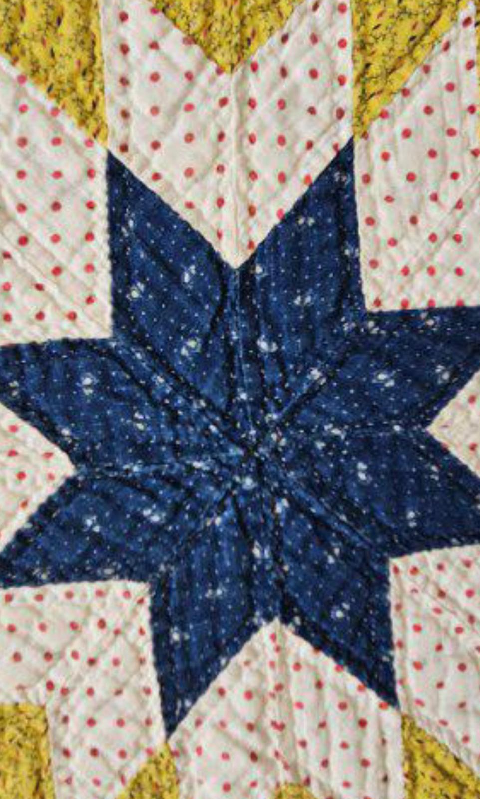 Pennsylvania Mennonite Lone Star Quilt, Circa 1890–1910