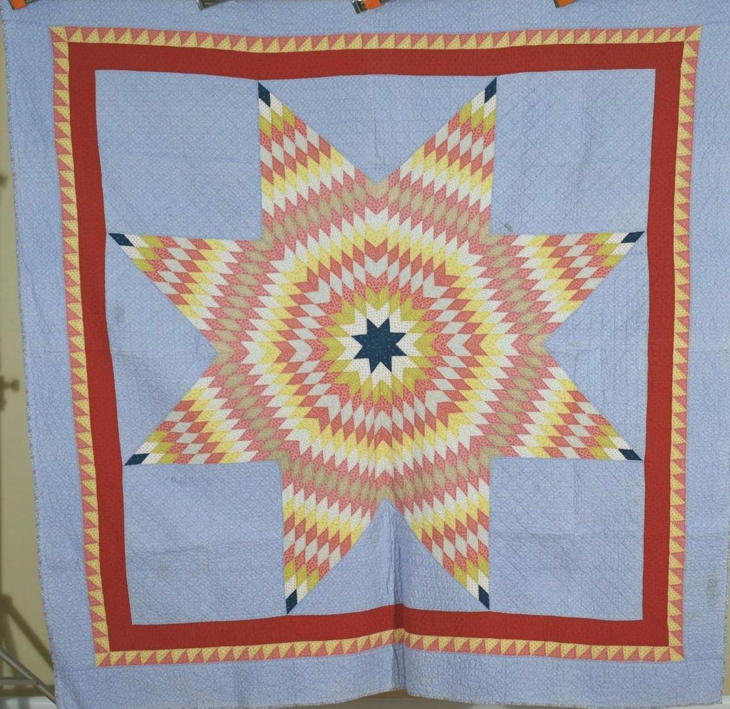 Pennsylvania Mennonite Lone Star Quilt, Circa 1890–1910