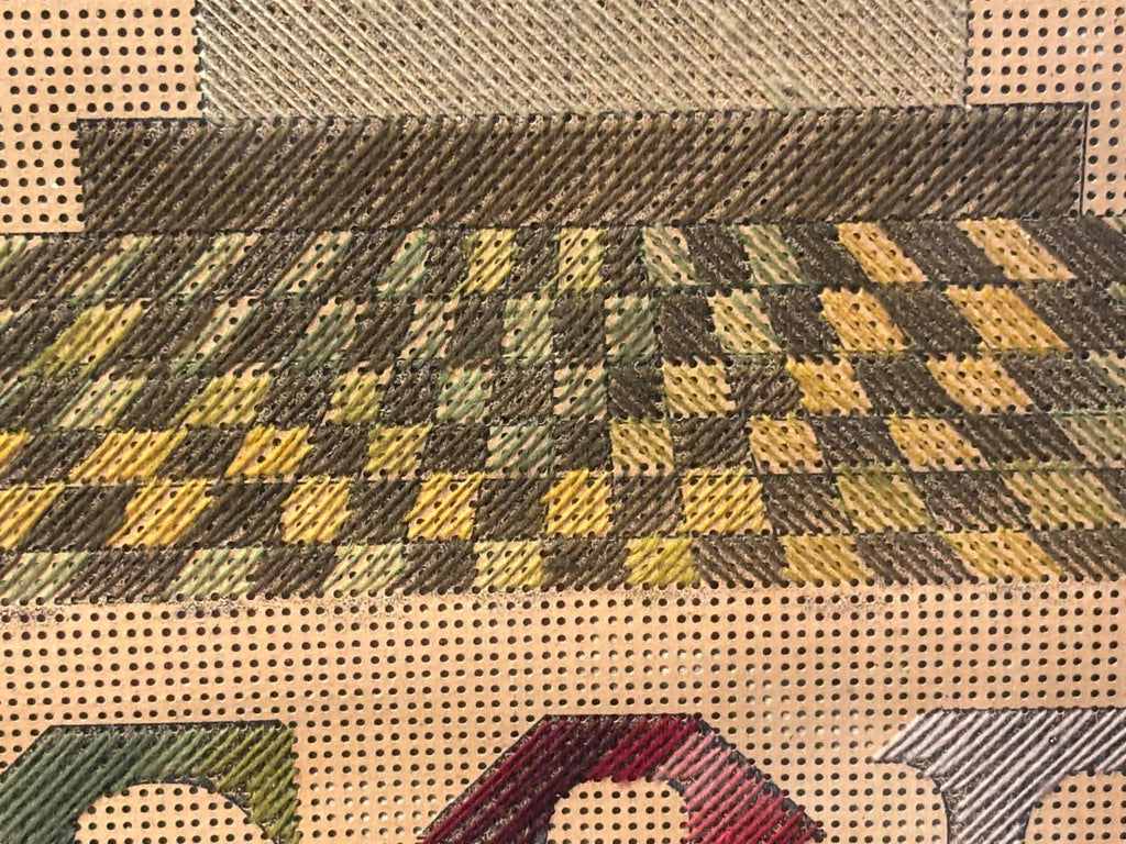 American Masonic Needlework Sampler — “Trust in God” Gertrude O’Conner, Harvey, Illinois, circa 1880s
