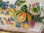 American Theorem Fruit Still Life on Velvet, Signed “C.M.C.”, Late 19th Century