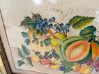 American Theorem Fruit Still Life on Velvet, Signed “C.M.C.”, Late 19th Century
