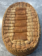 Fine Miniature Northwest Coast Twined and Imbricated Lidded Basket