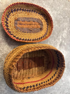 Fine Miniature Northwest Coast Twined and Imbricated Lidded Basket