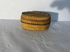 Fine Miniature Northwest Coast Twined and Imbricated Lidded Basket