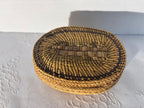 Fine Miniature Northwest Coast Twined and Imbricated Lidded Basket