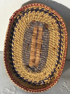 Fine Miniature Northwest Coast Twined and Imbricated Lidded Basket