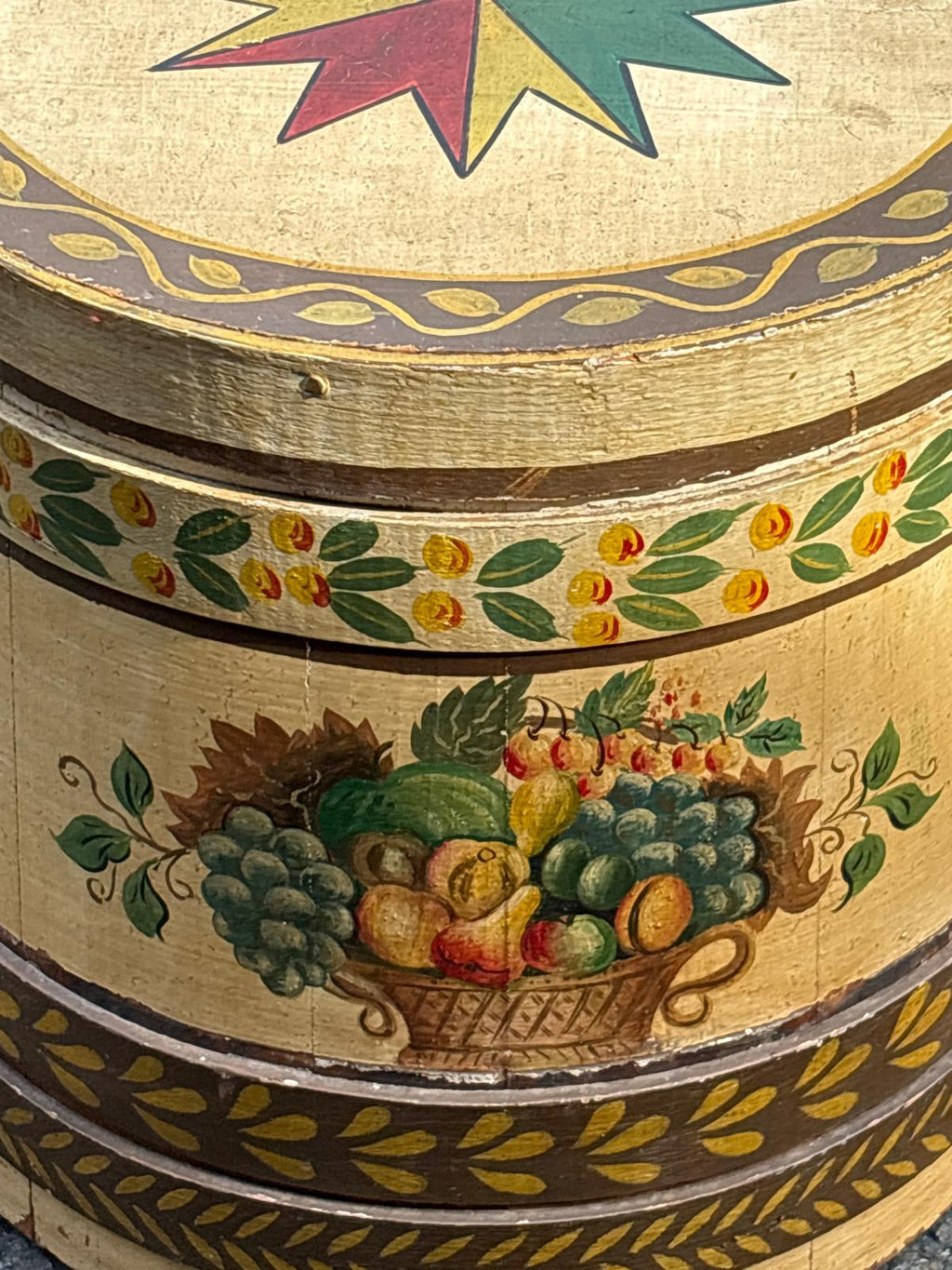 Hand-Painted American Firkin, c. 1880–1900