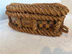 19th Century American or European Folk Art Fancy Splint Heart-Shaped Sewing Basket