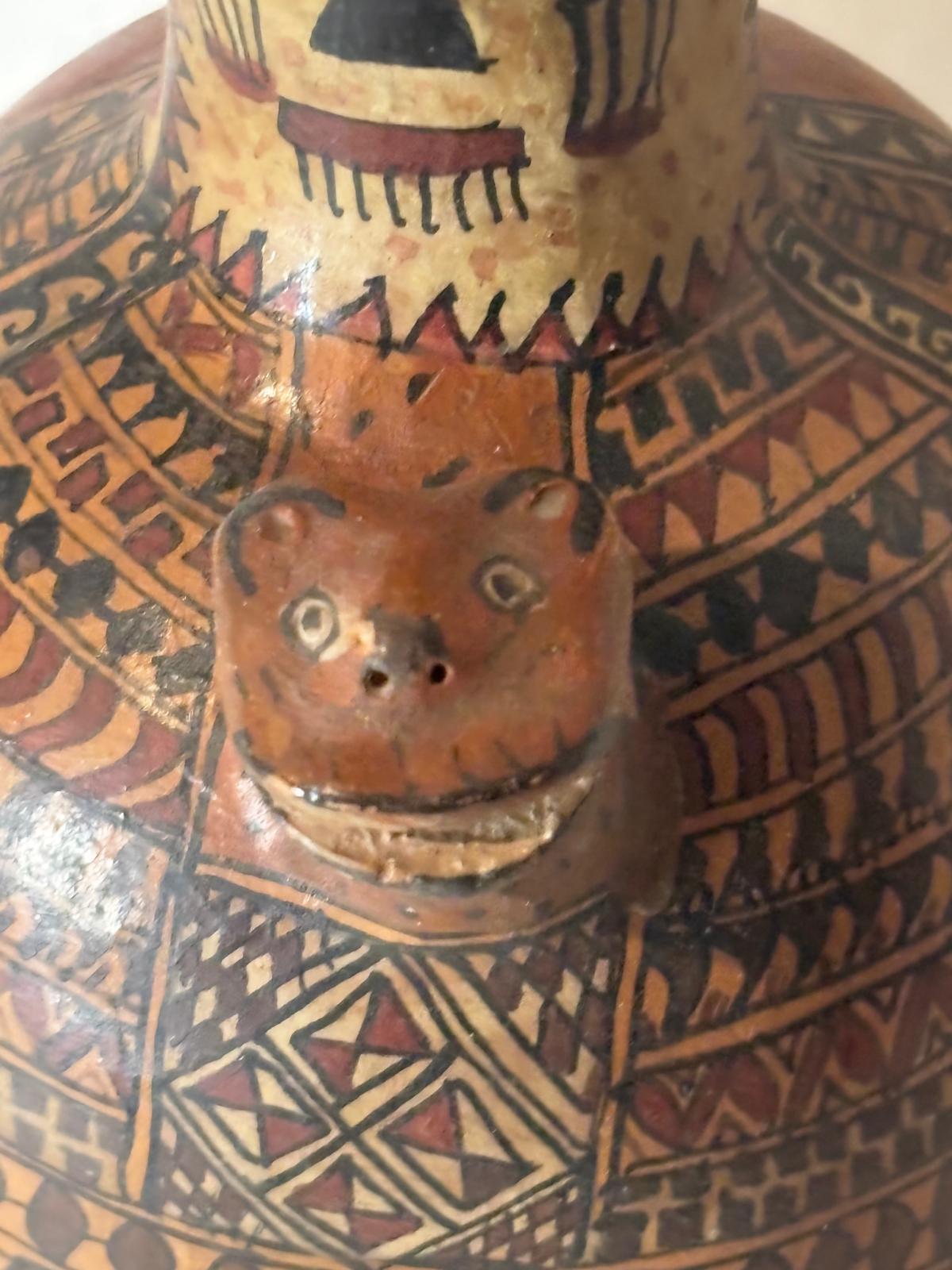 Early 20th Century Peruvian Nazca-Revival Effigy Vessel circa 1915–1935