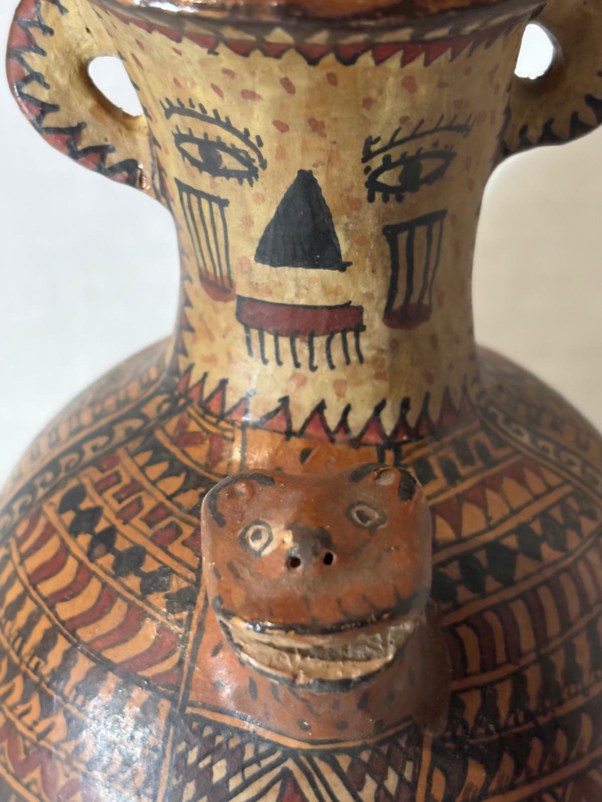 Early 20th Century Peruvian Nazca-Revival Effigy Vessel circa 1915–1935