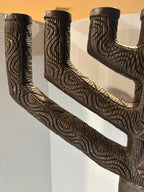 Monumental Folk-Carved Masonic Seven-Light Candelabrum (“Candle-Tree”), signed “MAX FERNAND,” c. 1925–1945.