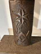 Monumental Folk-Carved Masonic Seven-Light Candelabrum (“Candle-Tree”), signed “MAX FERNAND,” c. 1925–1945.