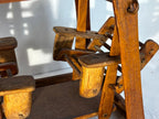 Early 20th Century Folk Art Miniature Porch Swing Model in Reclaimed Advertising Wood